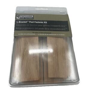 Professional Stair Fasteners L-Bracket Post Fastener Kit 3" Oak Wood {7}.